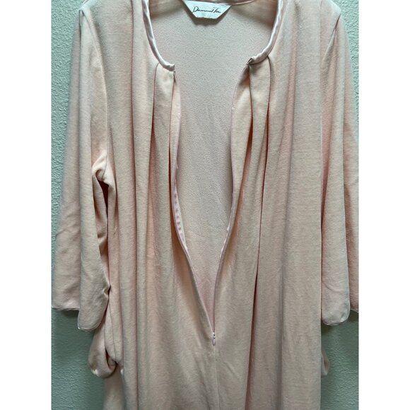 Vintage Diamond Tea Long Robe Soft Velour  with Pockets - Picture 7 of 9